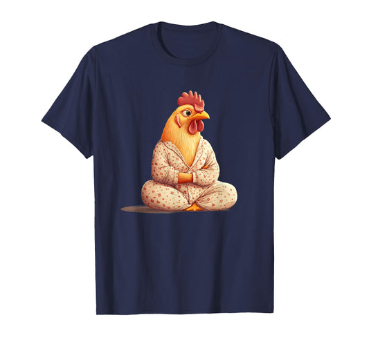Hilarious Chicken Dressed in Pajamas for Good Sleep T-Shirt