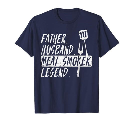 Father Husband Meat Grill Legend Bbq Barbecue Grill Men T-Shirt