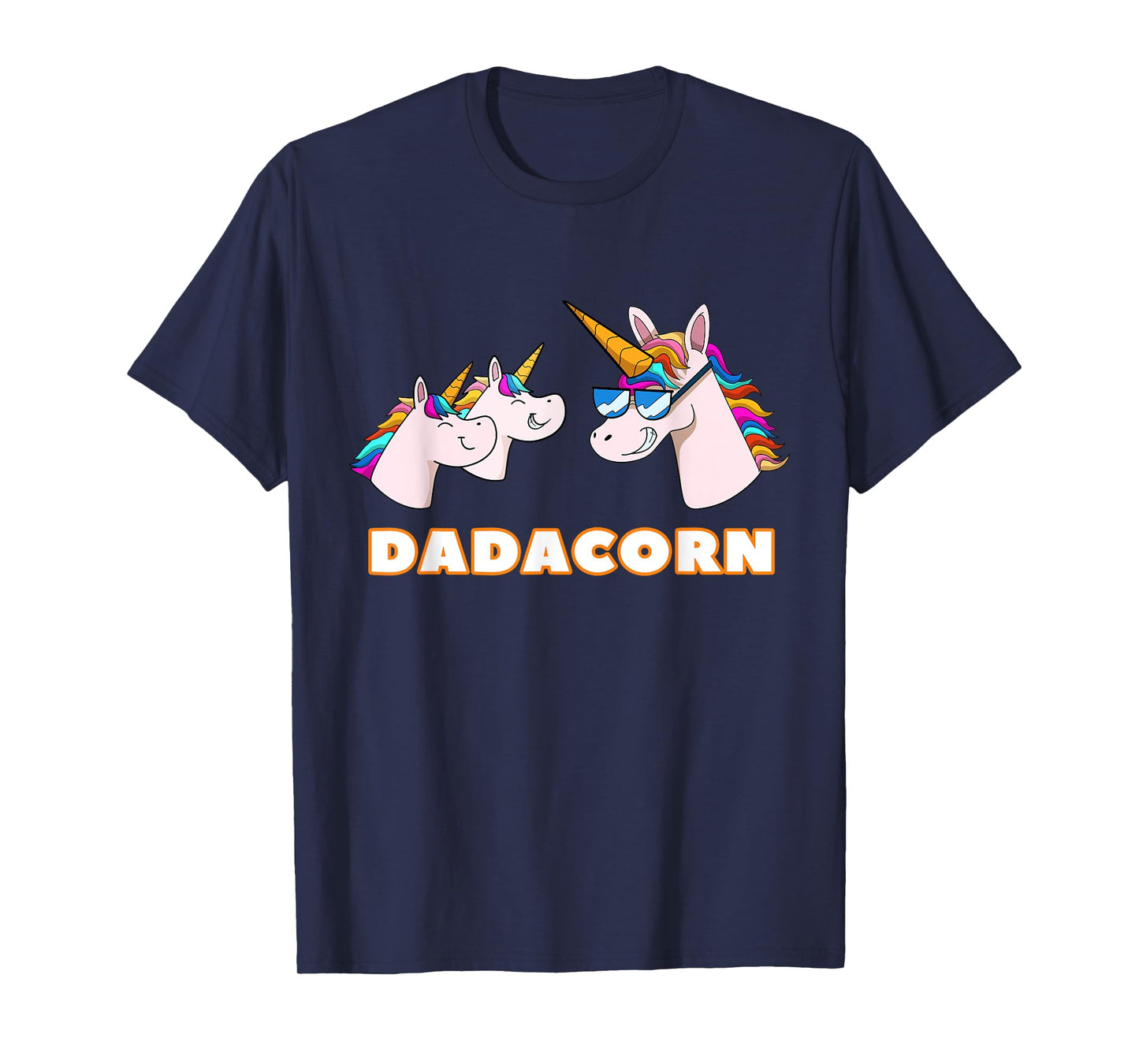 Dadacorn Daddy Unicorn 2 Children Father's Day Dad T-Shirt