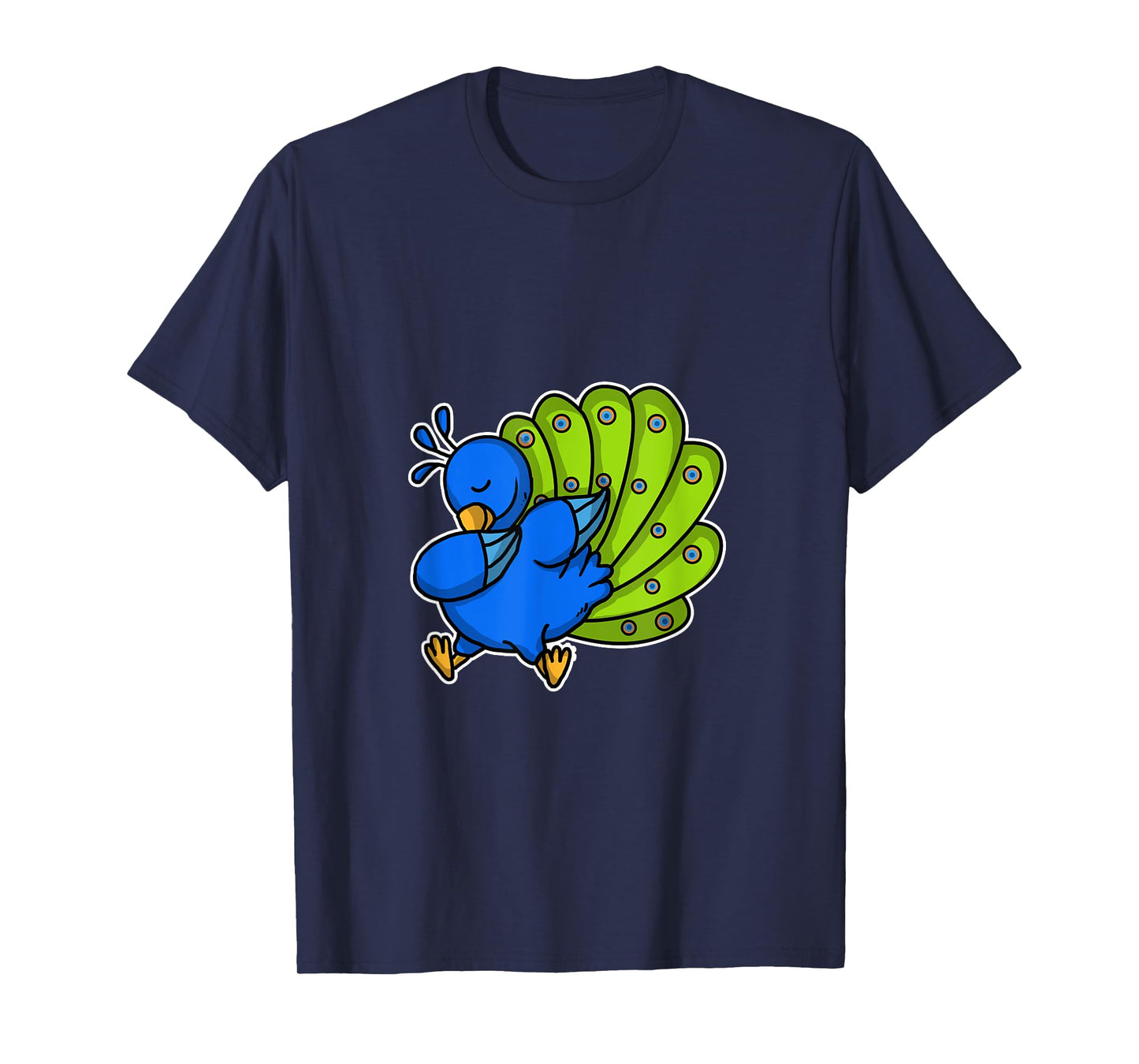 Funny Dabbing Peacock Gift Colourful Bird Dab Dance T-Shirt