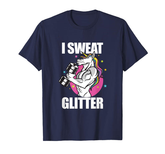 Funny Unicorn Weightlifting I Sweat Workout Gym T-Shirt