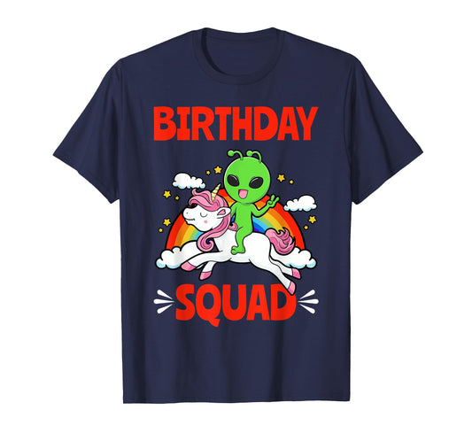 Birthday Alien Rainbow Unicorn Exobiology Astrobiology T-Shirt