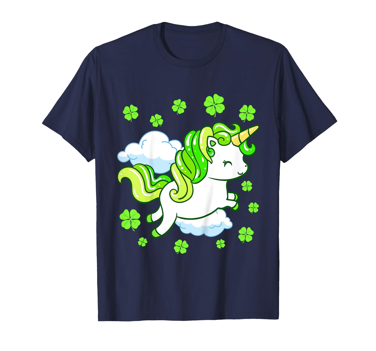 Kids St Patricks Day Unicorn Girls Toddler Shamrock T-Shirt