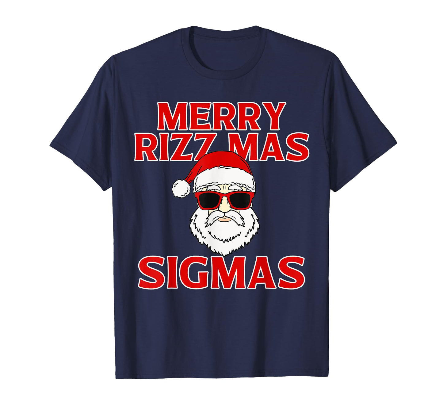 Merry Rizzmas School Funny Christmas Santa Claus Kids Teens T-Shirt