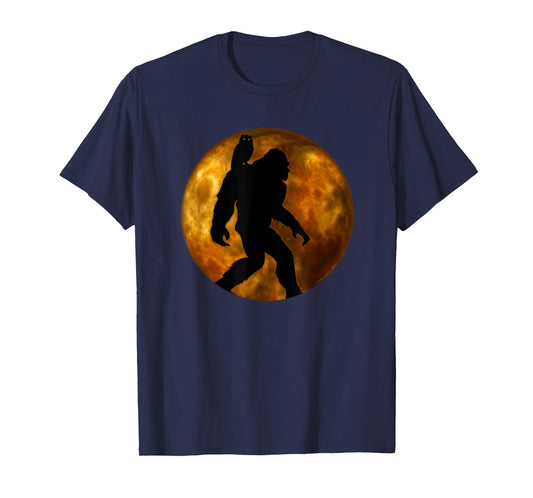 Cool Bigfoot Lovers Design with Full Moon - Bigfoot T-Shirt