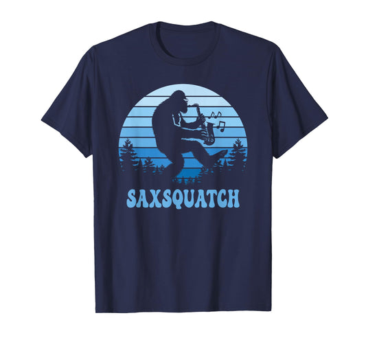 Saxsquatch Bigfoot Sasquatch Saxophonists Saxophone Lover T-Shirt