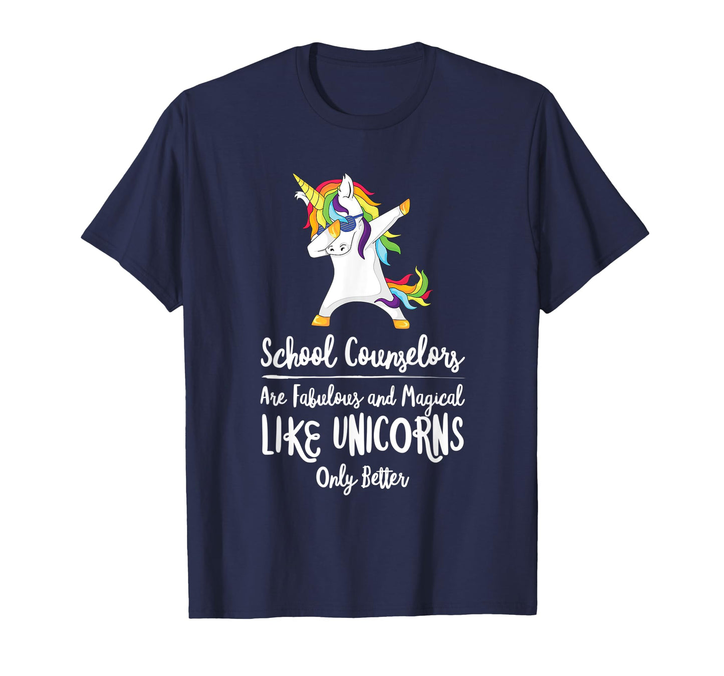 School Counselor Unicorn Teacher Therapist Counseling Advise T-Shirt