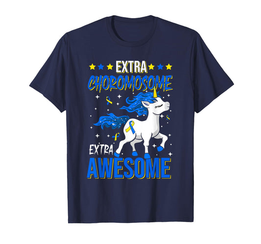 T21 Extra Chromosome Extra Awesome Down Syndrome Awareness T-Shirt