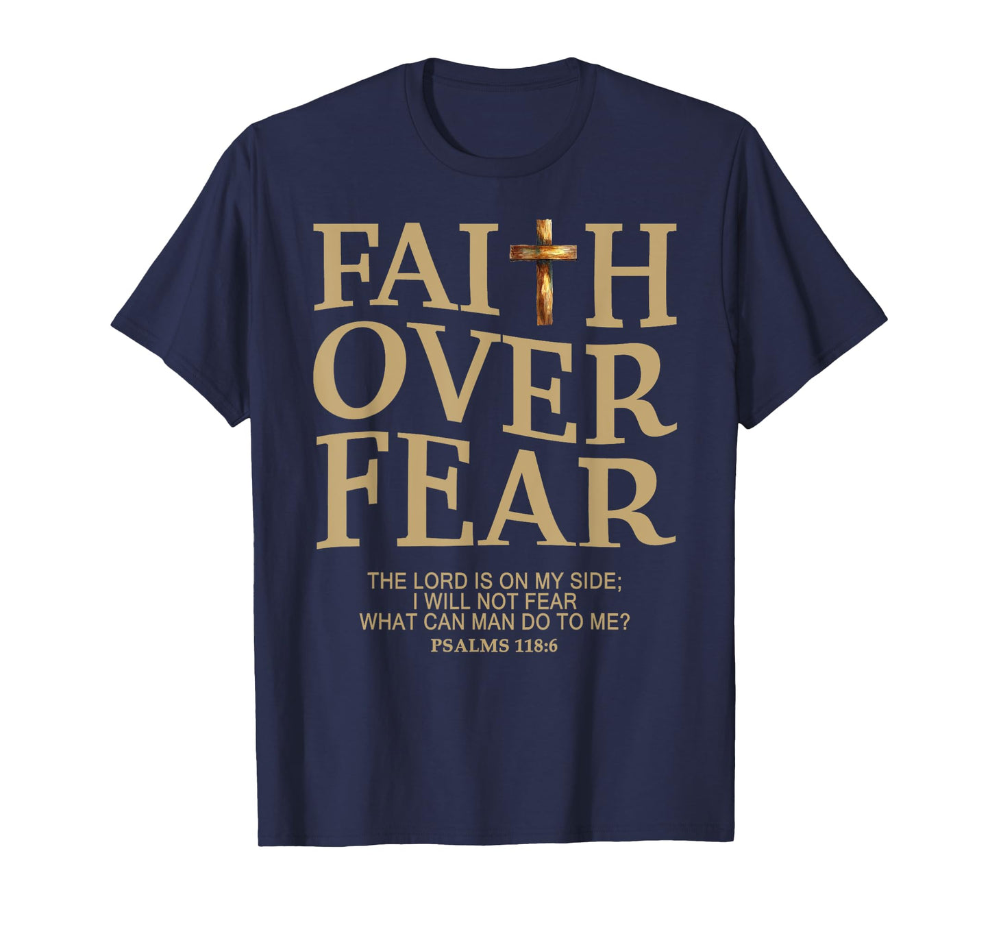 Faith Over Fear Shirt for Women Men with Inspirational Quote T-Shirt