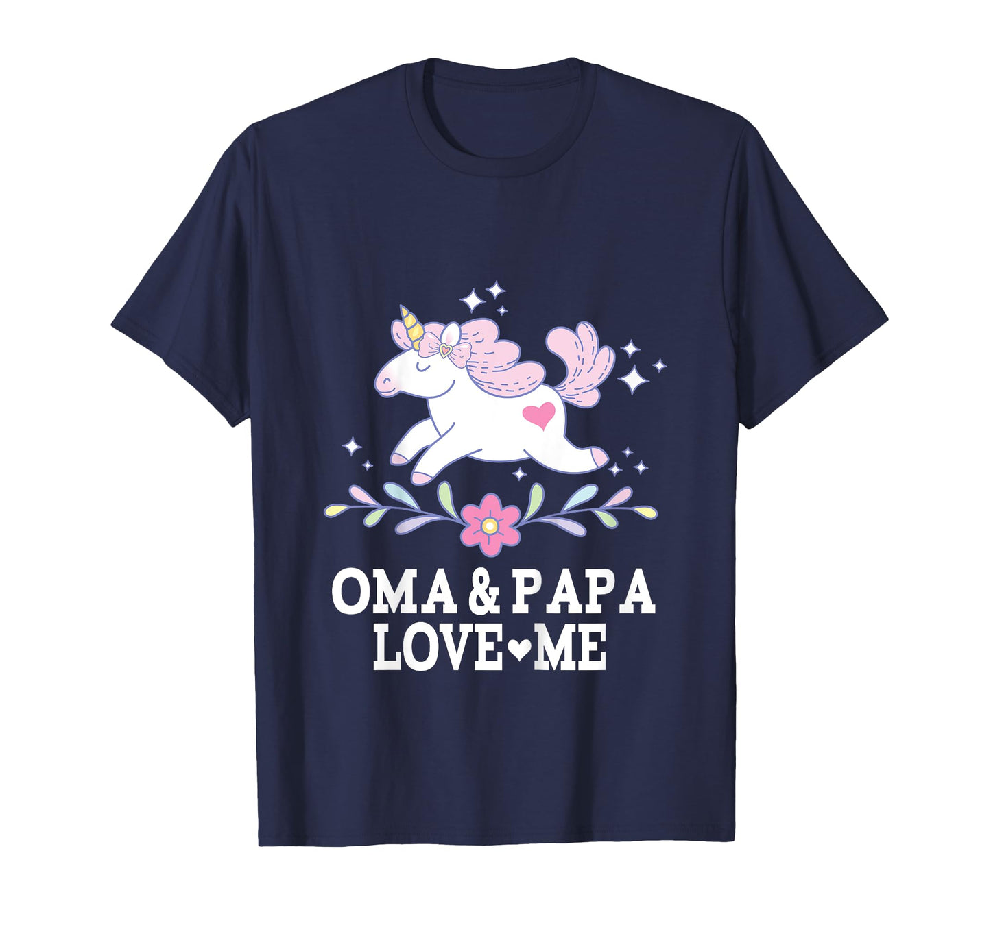 Oma and Papa Love Me Granddaughter Unicorn T-Shirt