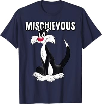 Looney Tunes Sylvester Mischievous Vintage Cat Portrait T-Shirt