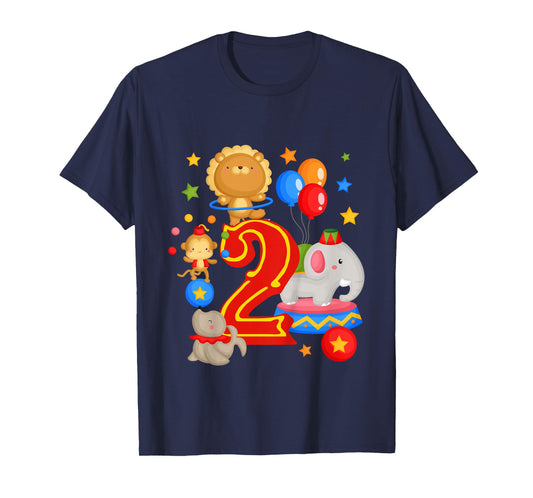 Circus Birthday 2nd Birthday Carnival 2 Years Old T-Shirt