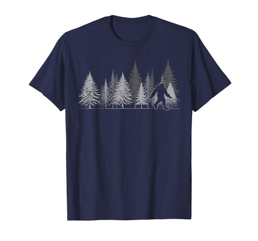 Forest Bigfoot Trees Outdoor Sasquatch Wildlife Men Women T-Shirt