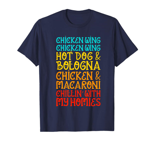 Chicken Wing Chicken Wing Hot Dog and Bologna Shirt Funny T-Shirt for Men Women Kids