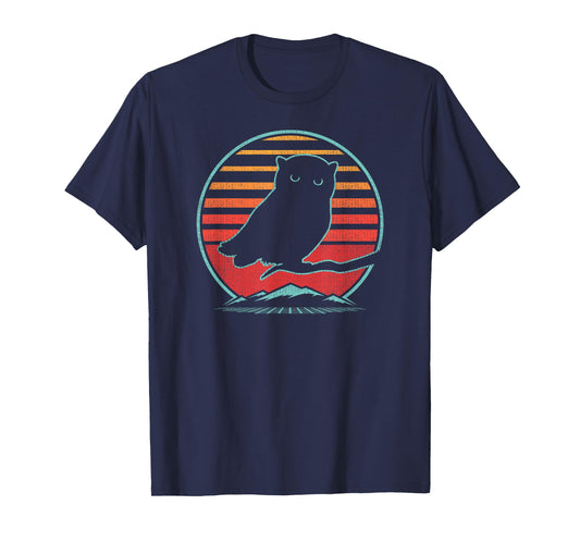 Owl Lover Bird Animal Birding Retro Vintage 80s Style T-Shirt