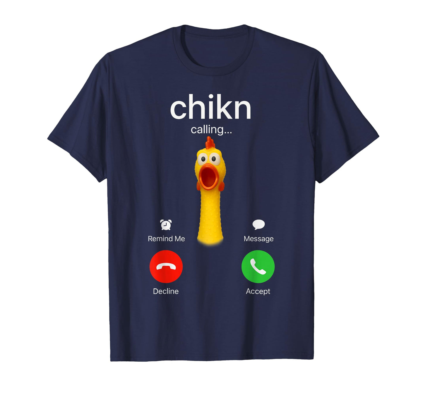 Funny Rubber Chicken Incoming Call Meme Graphic T-Shirt