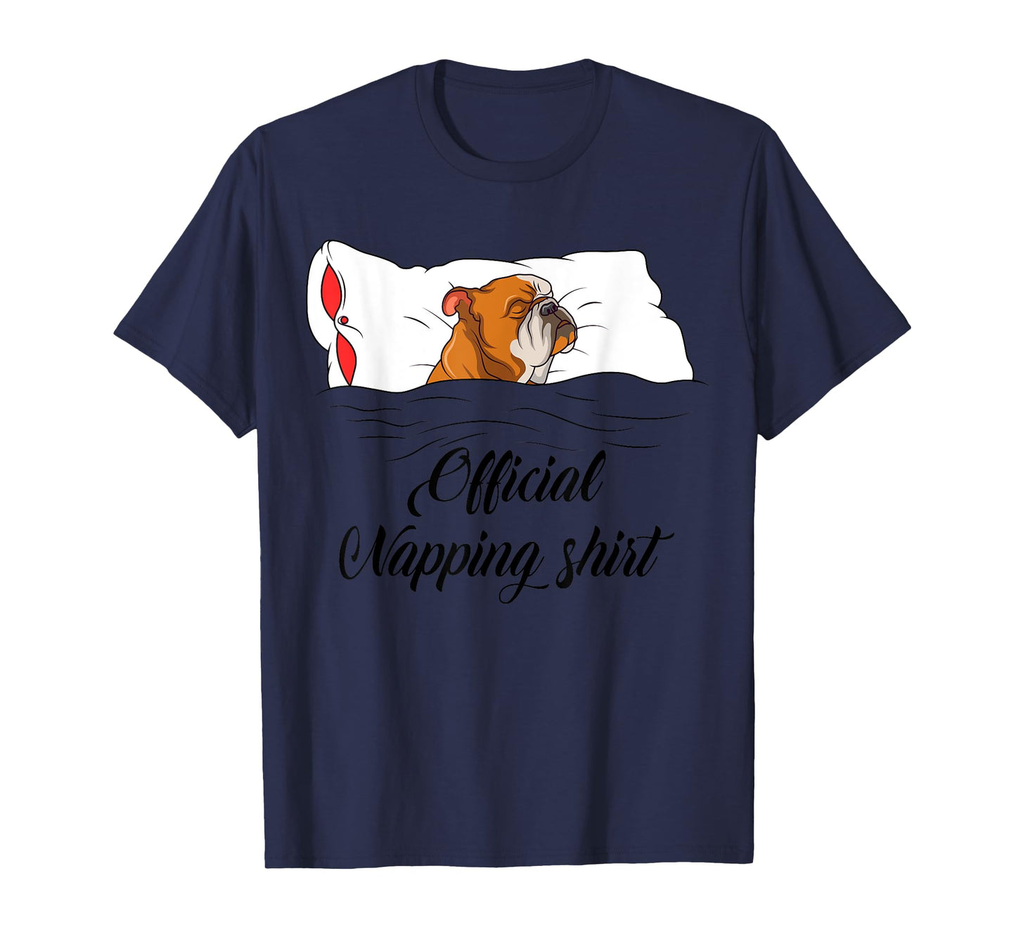 Sleeping English Bulldog Pyjamas Gift Official Napping T-Shirt
