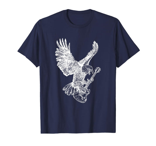 SEEMBO Eagle Playing Guitar Guitarist Musician Music Band T-Shirt