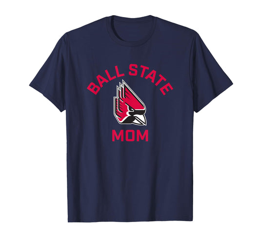 Ball State University Cardinals Arched Mom T-Shirt