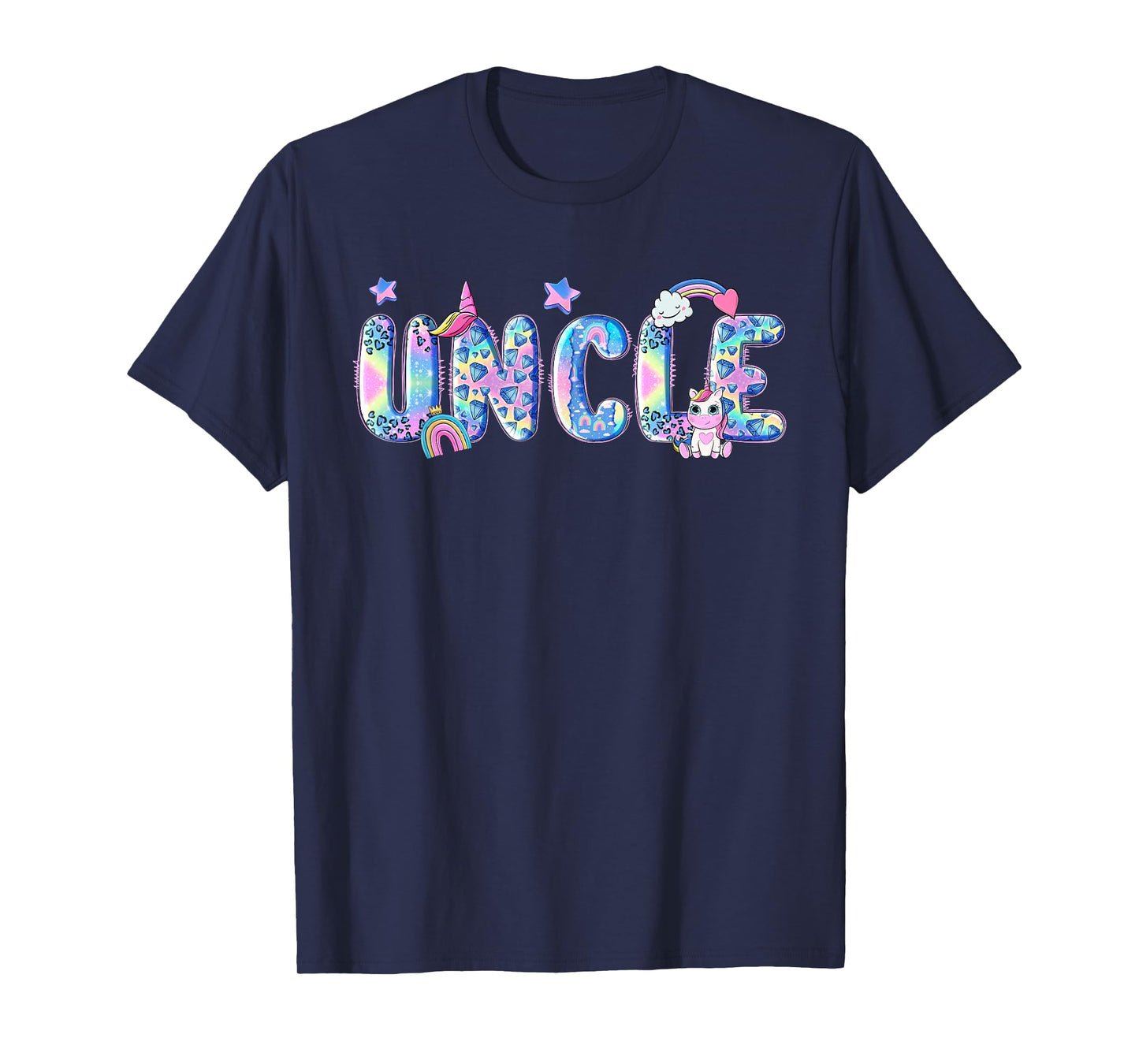 Uncle Birthday Squad Matching Unicorn Family Party T-Shirt