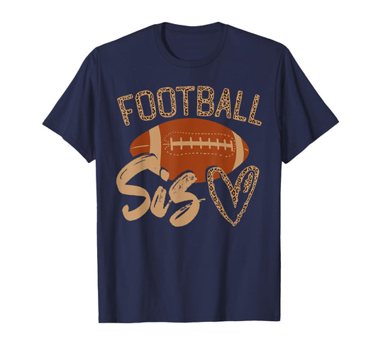 Football Sister Leopard Family Matching Outfit T-Shirt
