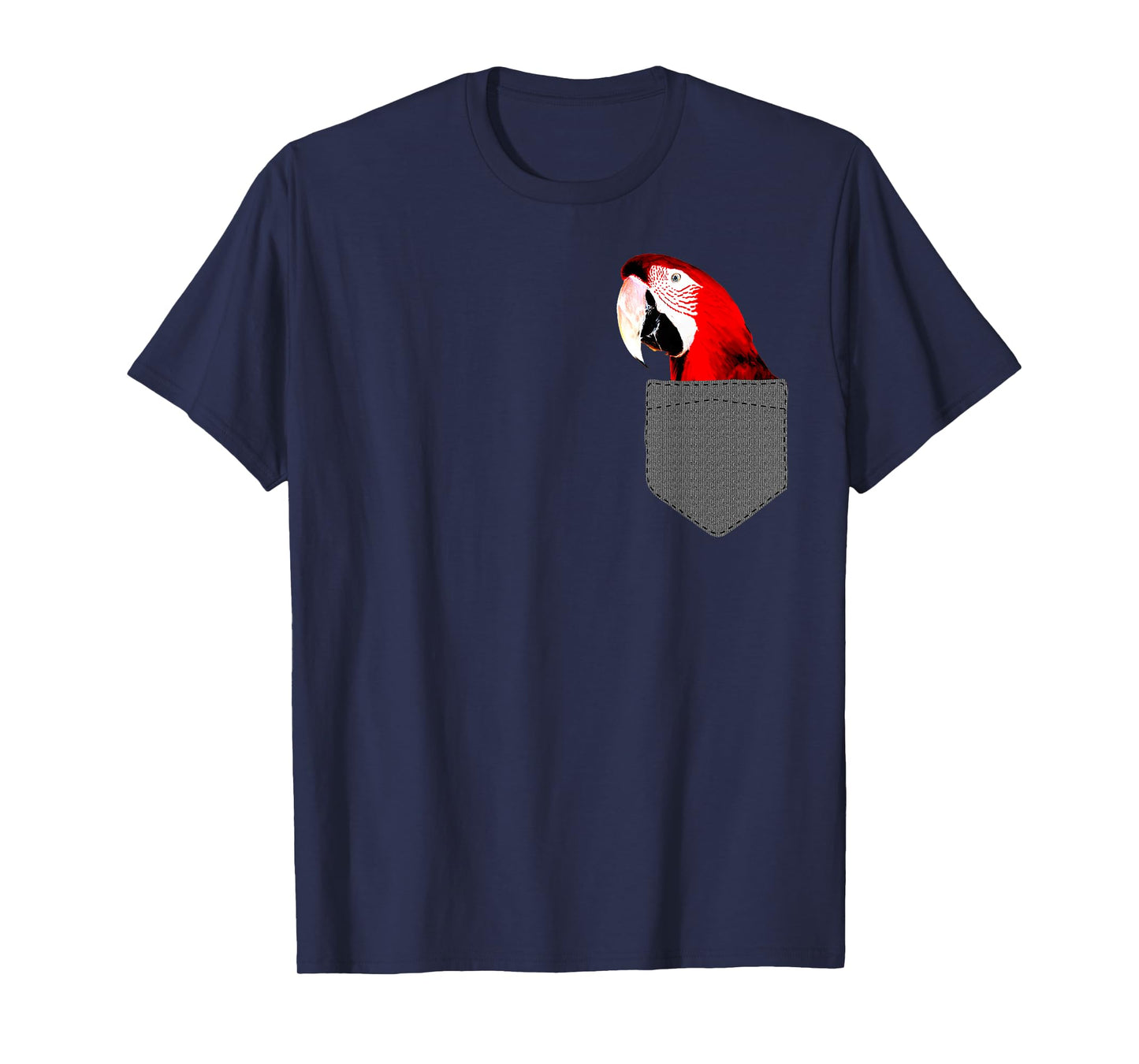 Parrot Pocket T-Shirt - Colorful Tropical Jungle Bird Gift T-Shirt