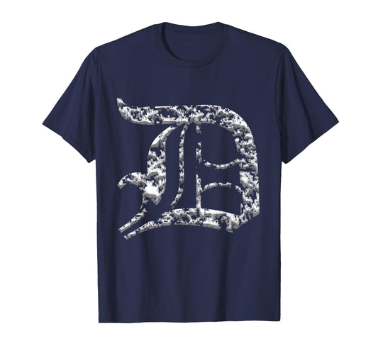 Distressed 3D Old English D for Detroit T-Shirt T-Shirt