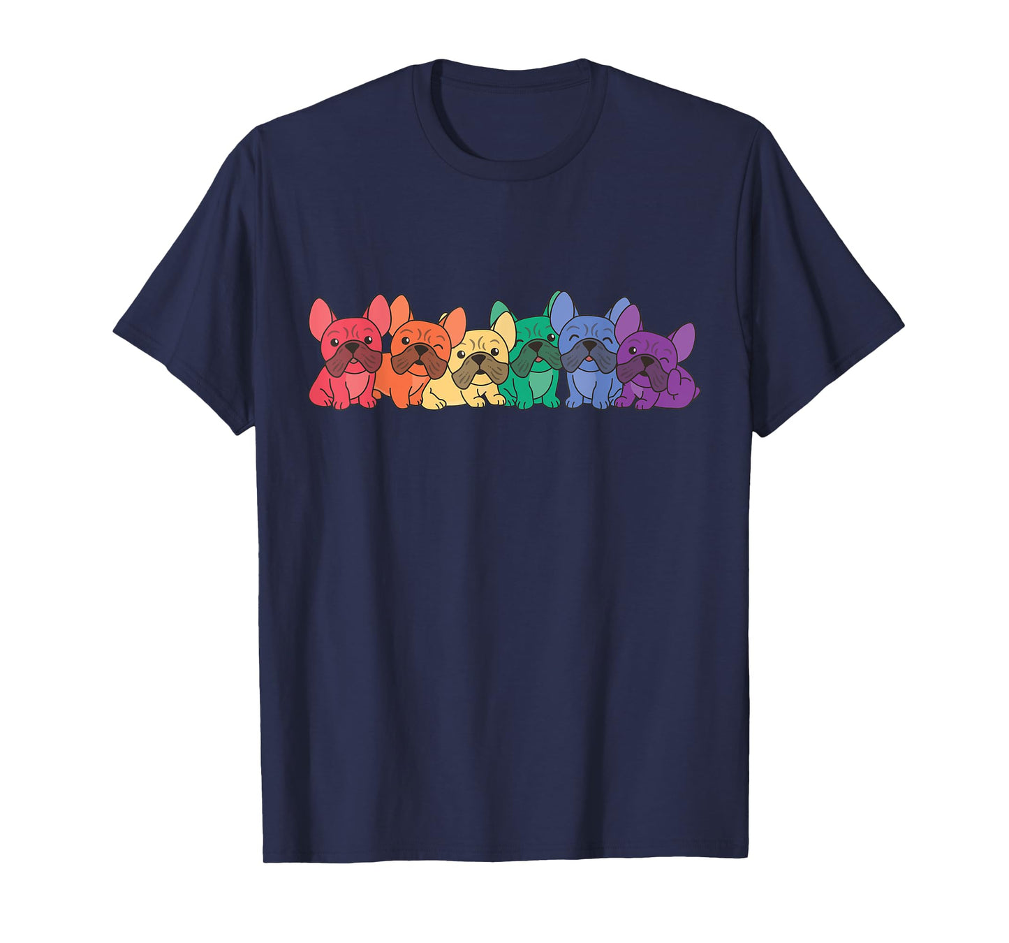 Rainbow Flag Pride Month Lgbtq Rainbow French Bulldog T-Shirt for Men Women