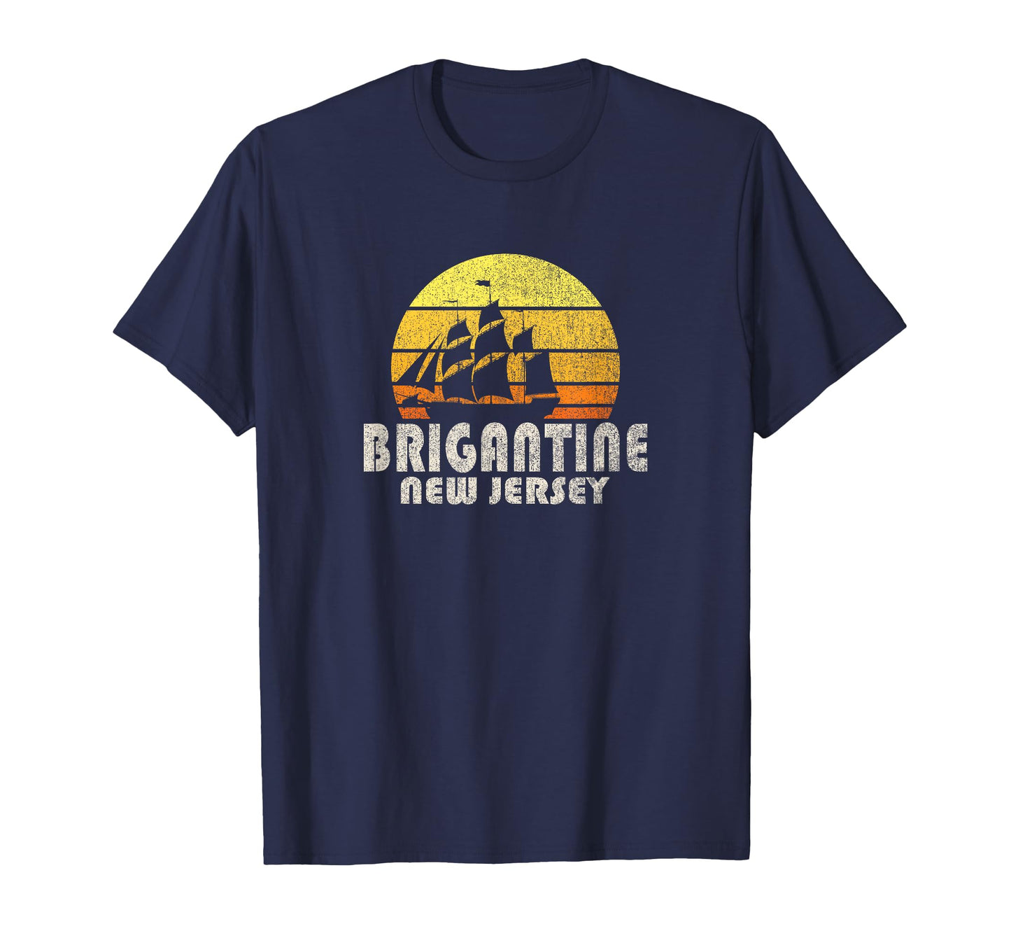 Retro Brigantine NJ Beach Vacation T-Shirt Men Women Kids T-Shirt