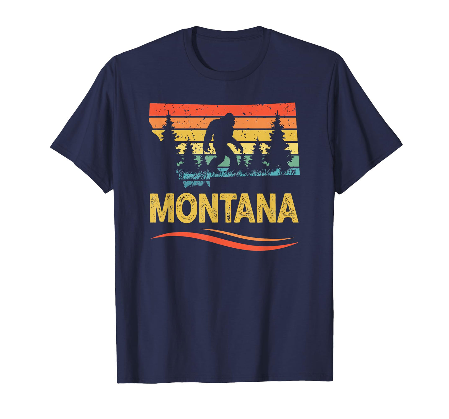 Montana and a Bigfoot Or Sasquatch T-Shirt