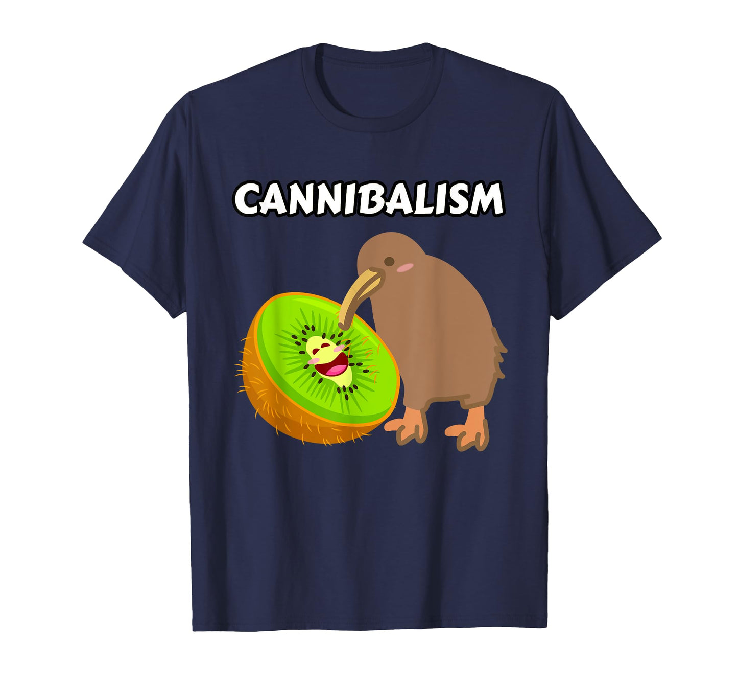 Funny Cute Kiwi Cannibalism Pun Kiwi Fruit Kiwi Bird Joke T-Shirt