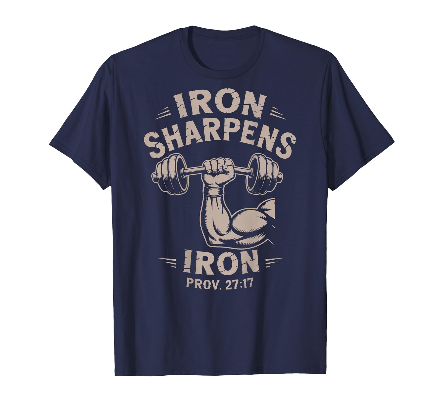 Iron Sharpens Iron Youth Christian Workout Gym Weightlifting T-Shirt