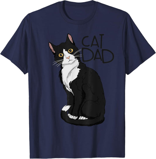 Tuxedo Cat Dad Gift Cat Dad Tuxedo Cat Dad T-Shirt