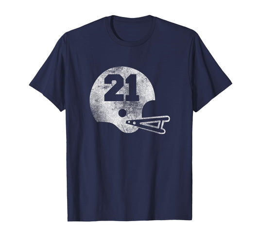 Vintage Football Jersey Number 21 T-Shirt Player Number T-Shirt