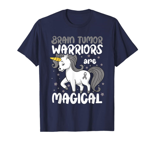 Brain Tumor Warrior Gray Ribbon Brain Tumor Cancer Awareness T-Shirt