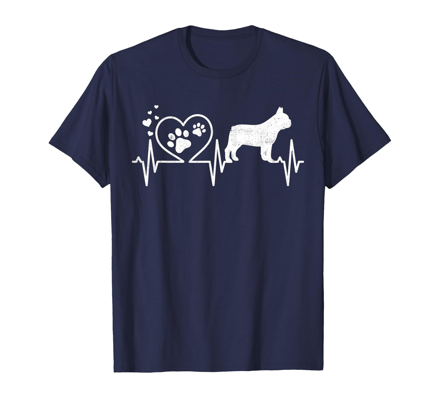 Frenchie French Bulldog Mom Mom Dad Heartbeat T-Shirt for Men Women Kids