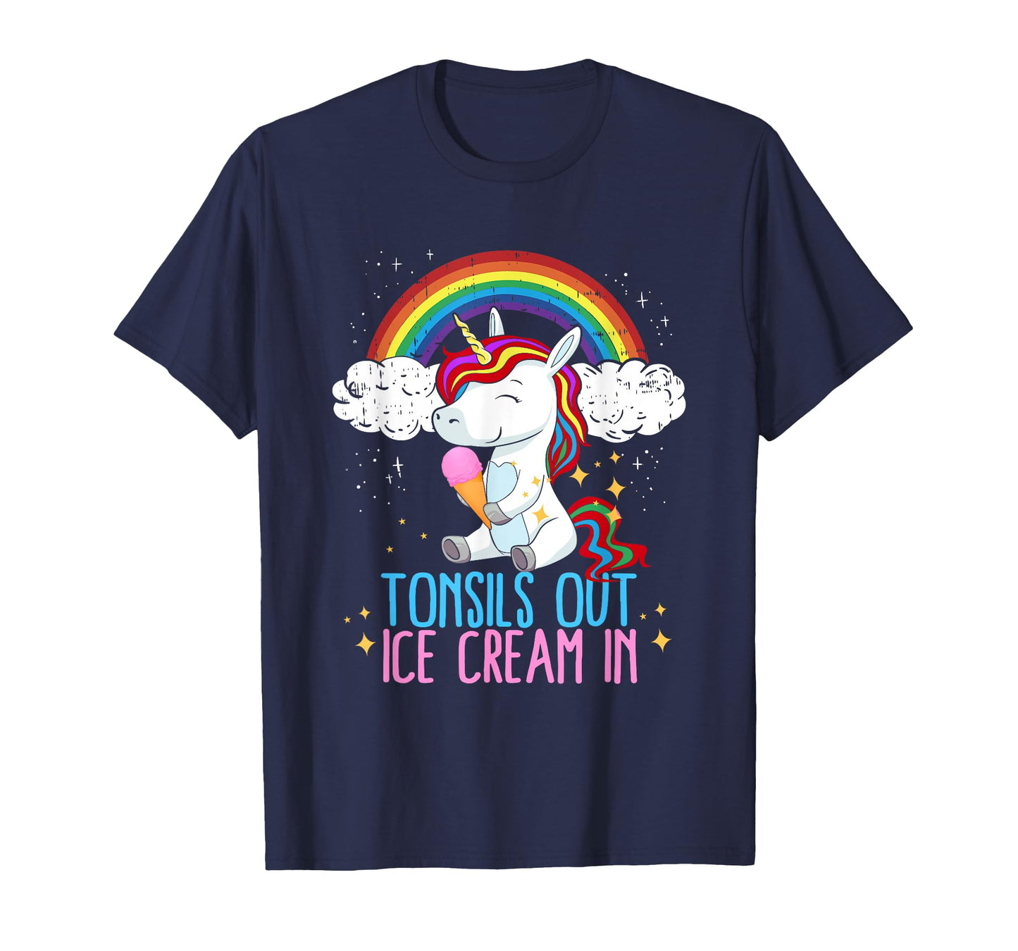 Tonsils Out Ice Cream In Tonsillectomy Tonsil Removal Girls T-Shirt