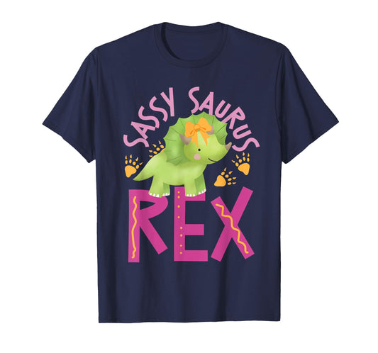 Sassy Saurus Cute Dinosaurs Design For Girls T-Shirt