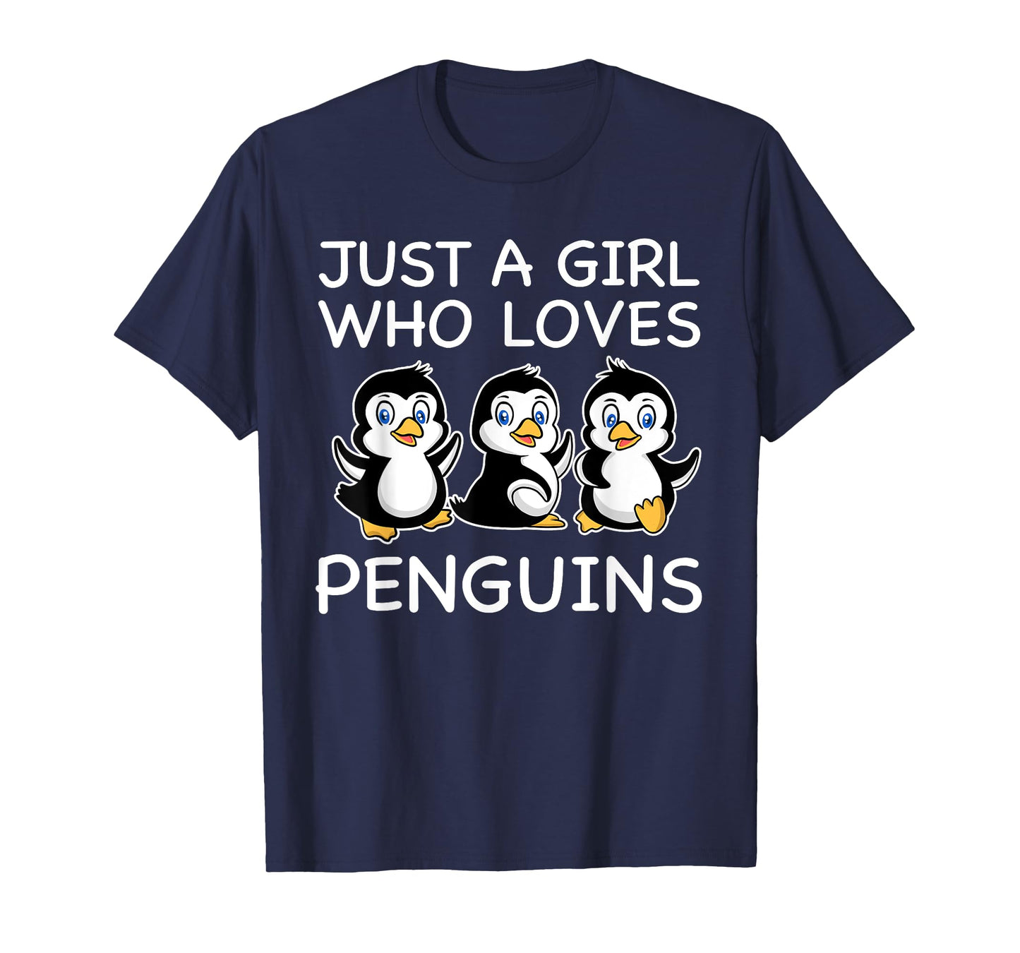 Cute Penguin Art Women Girls Baby Bird Animal Penguin Lover T-Shirt