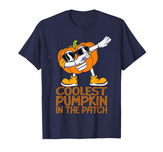 Coolest Pumpkin In The Patch Halloween Jackolantern Kid Boy T-Shirt