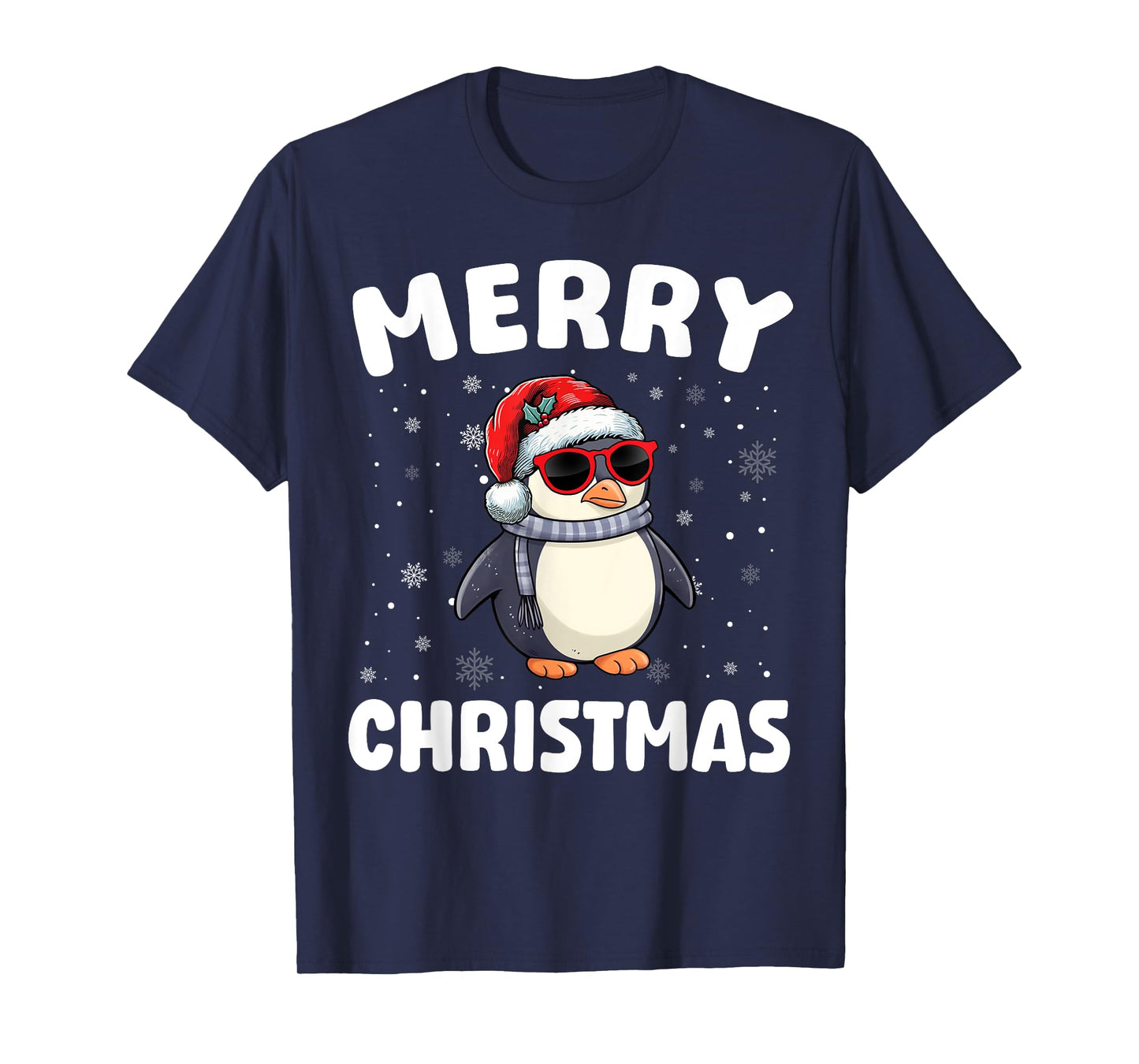 Merry Christmas Penguin Merry Xmas Funny Boy Girl Kids T-Shirt