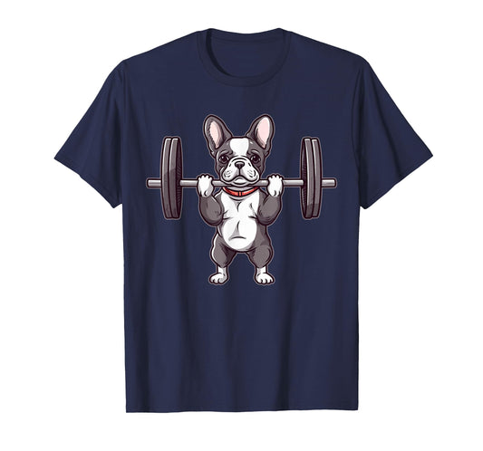 French Bulldog Weightlifting Funny Deadlift Men Fitness Gym T-Shirt
