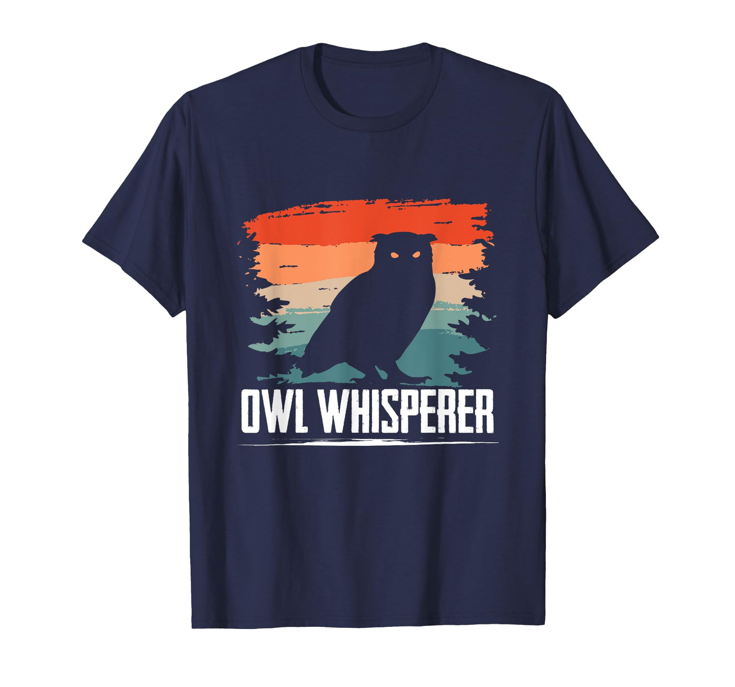 Owl Whisperer Retro Ornithologist Silhouette T-Shirt