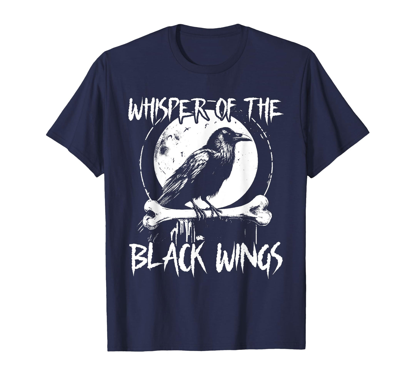 Whisper Of The Black Wing Japanese Bird Black Raven Vintage T-Shirt