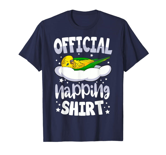 Budgie Pyjamas Budgerigar Lover Official Napping T-Shirt