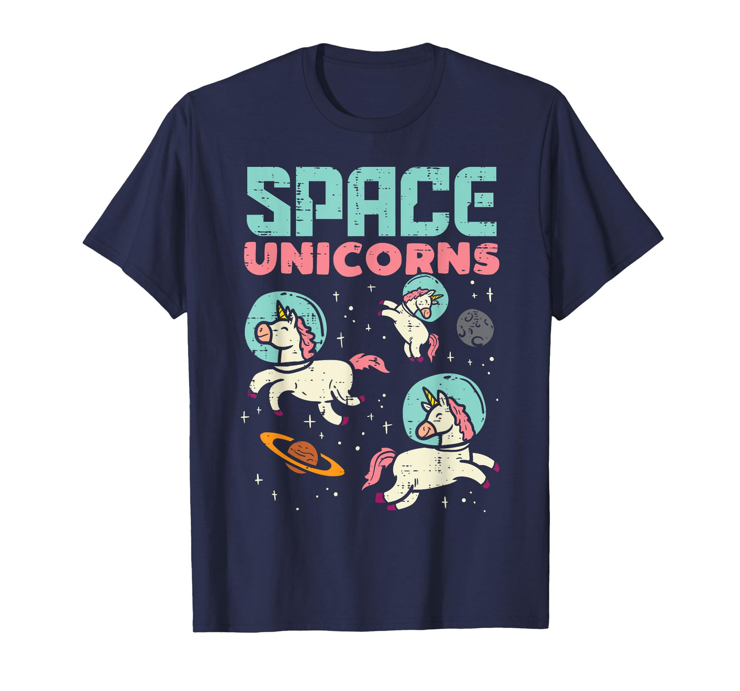 Space Unicorn Astronaut Cute Galaxy Animal Women Girls Kids T-Shirt