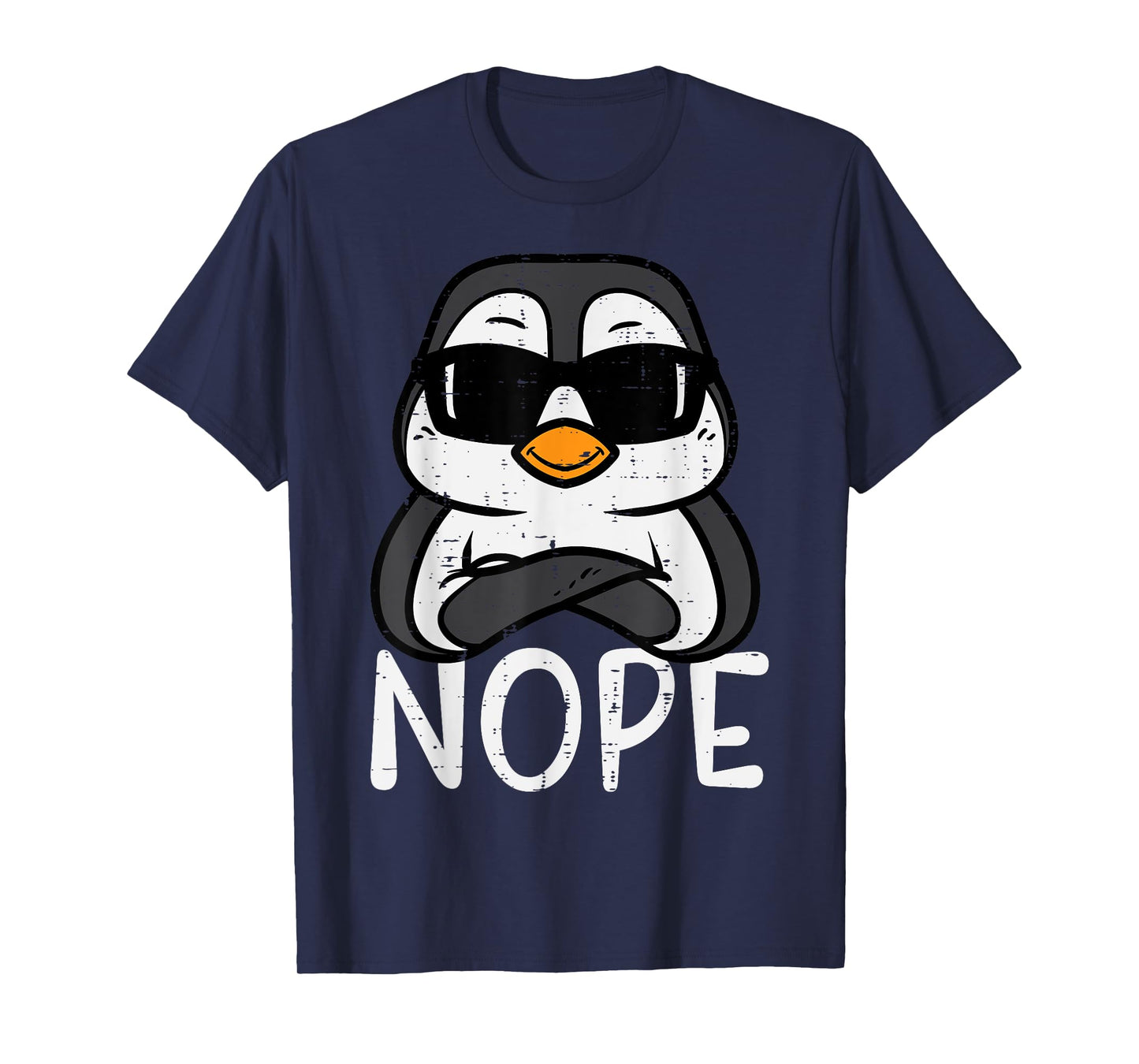 Penguin Nope Sunglasses Cool Boys Kids Toddler Men Women T-Shirt