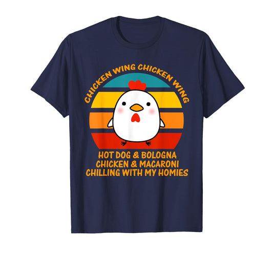 Chicken Wing Chicken Wing Hot Dog and Bologna Kids Boy Girl T-Shirt