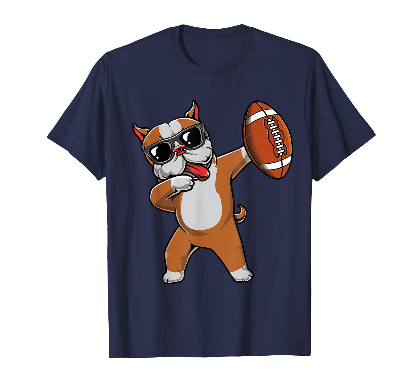 Dabbing Pitbull Dog Cute Pit Bull Dab Boys Football Gift T-Shirt