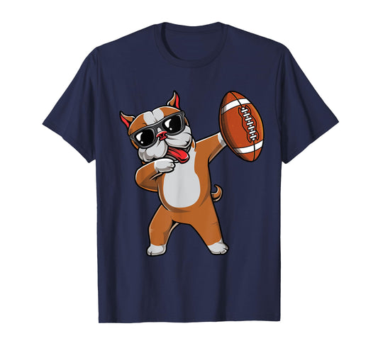 Dabbing Pitbull Dog Cute Pit Bull Dab Boys Football Gift T-Shirt